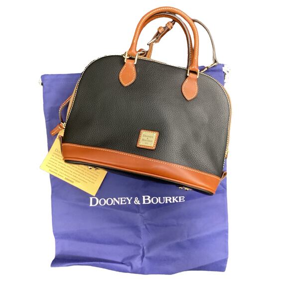 NWOT Dooney & Bourke Satchel Women’s One Size Pebbled Leather Zipper Two Handles - Picture 2 of 11